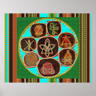 Poster Símbolos mestres Handcrafted VINTAGE 99 de KARUNA