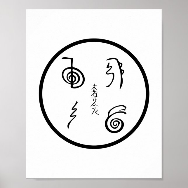 Poster Símbolos Reiki | Ofertas principais de Esotericism (Frente)
