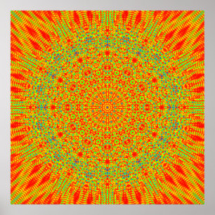 Póster Simetria sem limites da glória desdobrada