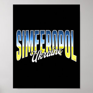 Poster Simferopol Ucrânia Bandeira Patriótica Orgulho Nac