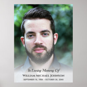 Poster Simpatia Luto Funeral Memorial Foto Personalizada