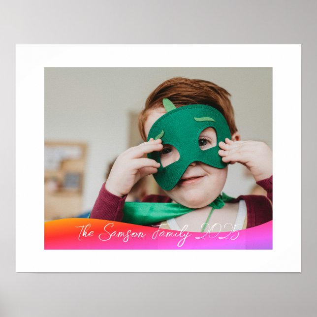 Poster Simple 1 Photo Full Coverage - Script Text Overlay (Frente)