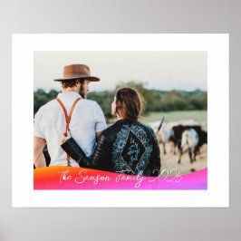 Poster Simple 1 Photo Full Coverage - Script Text Overlay