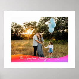 Poster Simple 1 Photo Full Coverage - Script Text Overlay