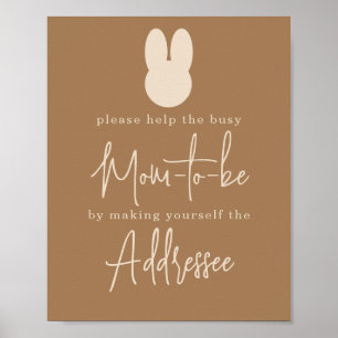 Poster Simple Bunny Mãe para ser endereçada