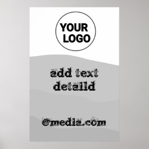 Poster Simple minimal add your logo text name