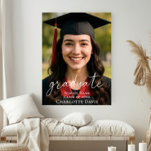 Simple modern photo Graduation Party welcome