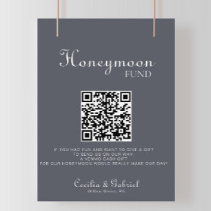 Poster Simple Noite Boho Weding Honeymoon Fund