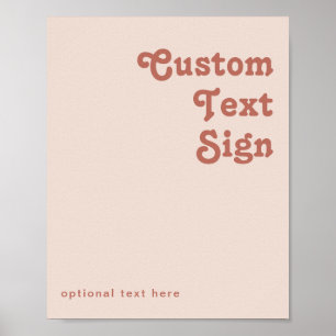 Poster Simple Retro Blush Pink Cards and Gifts Custom