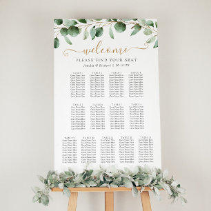 Poster Simples 13 Mesa Gráfico de Casamento Verde