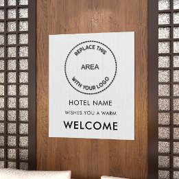 Poster Simples Bem-Vindo Ao Logotipo Do Nome Do Hotel Qua