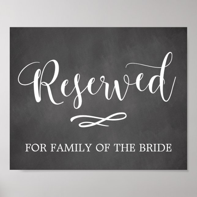 Poster Simples Caligrafia Reservada Sentando Sinal de Cas (Frente)