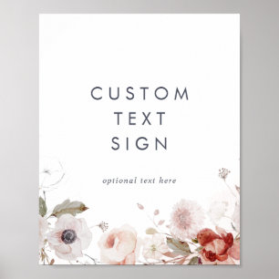Poster Simples Cartões Florais & Presentes Sinal de Texto