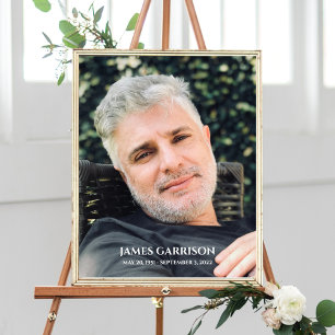 Poster Simples Celebração da Vida com Foto Lembrança
