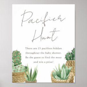 Poster Simples Chá de fraldas de Dupla Pacificadora Sucul