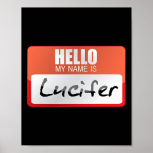 Poster Simples Culto Do Diabo Do Halloween Meu Nome É