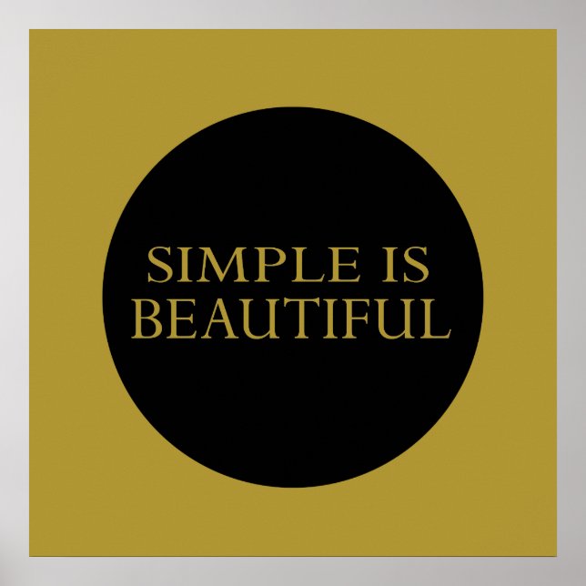 Poster simples é bonito (Frente)