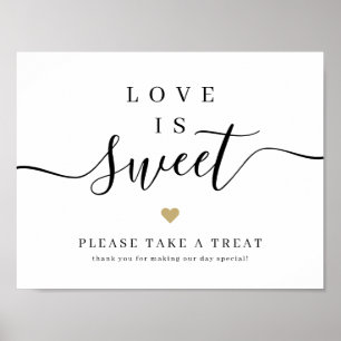 Poster Simples e elegante o amor do casamento é um doce