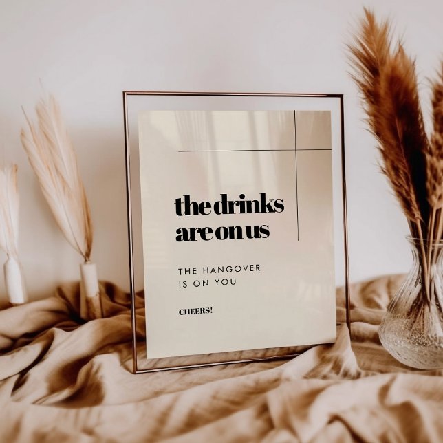 Poster Simples e elegante sinal de bar Aberto (Criador carregado)