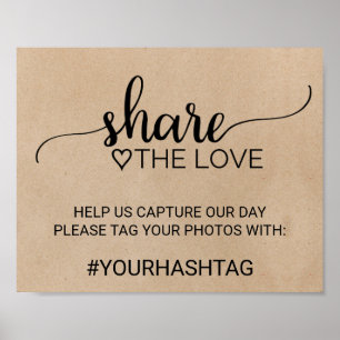 Poster Simples Faux Kraft Calliografia Compartilha O Sina