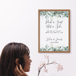 Poster Simples Festa de casamento Eucalyptus Greenery