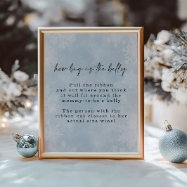 Poster Simples Flocos Azuis De Neve Quão Grande É O Jogo 