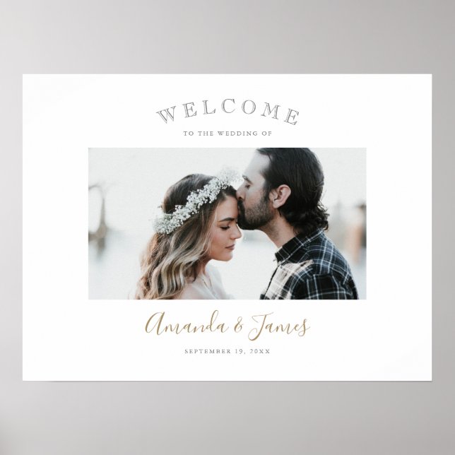 Poster Simples Grafismo de Boas-Vindas de Casamento em Do (Frente)
