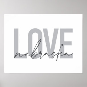 Poster Simples, legal, moderna design de Amor de Nebraska
