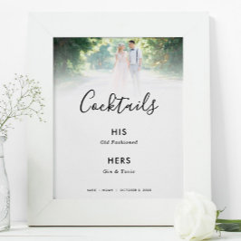 Poster Simples Moderno Minimalista Bebidas com Assinatura