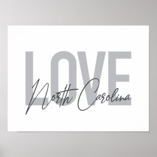 Poster Simples, moderno, urbano design Love Carolina do N