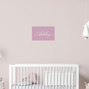 POSTER SIMPLES MODERNOS ELEGANTES NOMES DE FAMÍLIA E BEBÊ