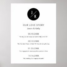 Simples Monograma História de Amor Sinal de Casame