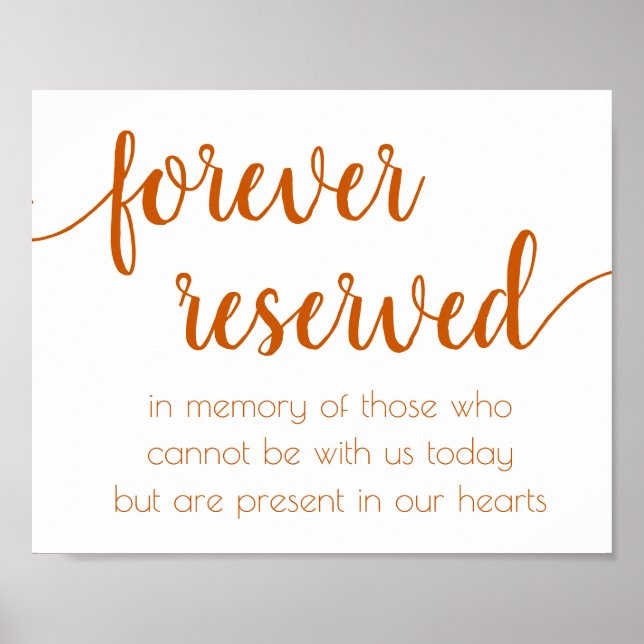 Poster Simples para sempre reservado | Fall Orange Memori (Frente)