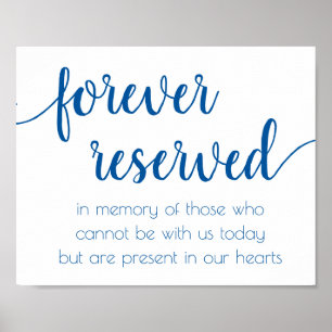 Poster Simples para sempre reservado Memorial Azul Fran