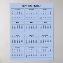 Simples, porém Elegante Calendário 2025 | 