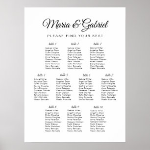 Poster Simples preto e branco. Gráfico de Casamento