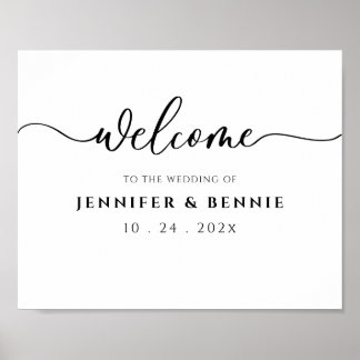 Poster Simples Script Elegante Minimalista de Boas-vindas
