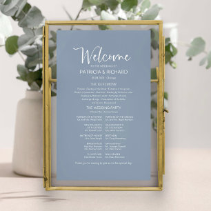 Poster Simples Sinal de Programa de Casamento de Caligraf
