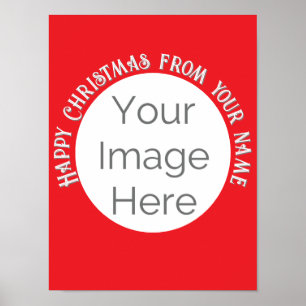 Poster simples sua imagem aqui foto feliz texto de Natal