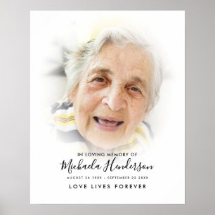 Poster Simples Tributação de Foto Personalizada de Text