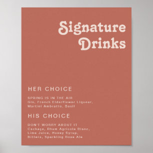 Poster Simples Vibrações Retrô Bebidas com Sabor de Vel
