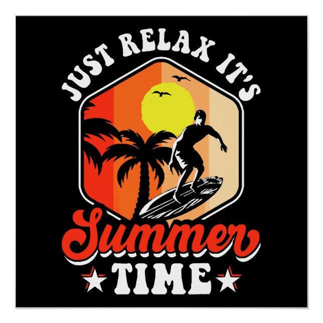 Póster Simplesmente Relaxe É Época de Verão (Frente)