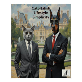 Póster Simplicidade do estilo de vida catpitalista