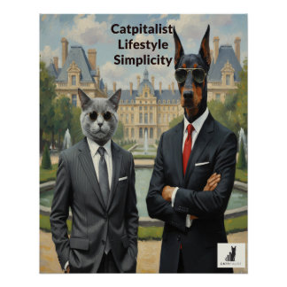 Póster Simplicidade do estilo de vida catpitalista