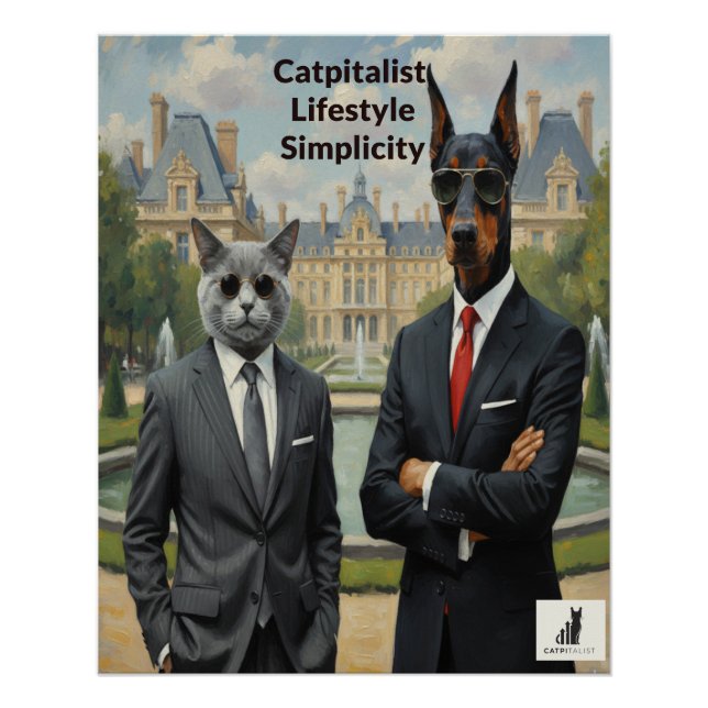 Póster Simplicidade do estilo de vida catpitalista (Frente)