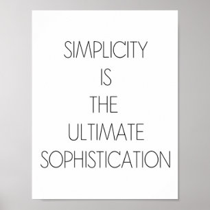 PÓSTER SIMPLICIDADE É A ÚLTIMA SOFISTICAÇÃO