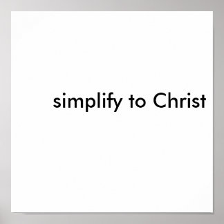 Póster simplificar para o Cristo