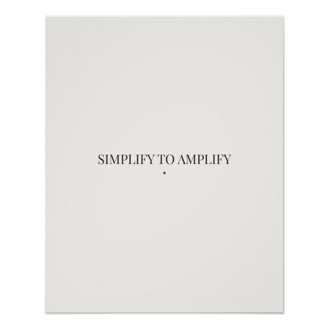 Póster Simplifique para Ampliar Poster Minimalista – Mode (Frente)