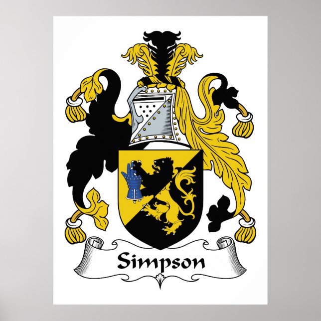 Póster Simpson Family Crest (Frente)