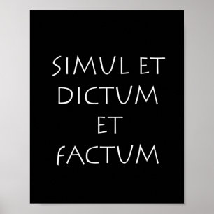 Poster Simul et dictum et factum